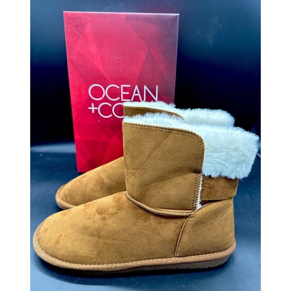 Ocean & Coast Krista Boots in Chestnut Micro Shearling SZ 8 NEW In Box‎ - Picture 3 of 6